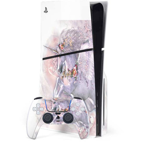 Spring Flight Unicorn by Laurie Prindle PlayStation PS5 Skins